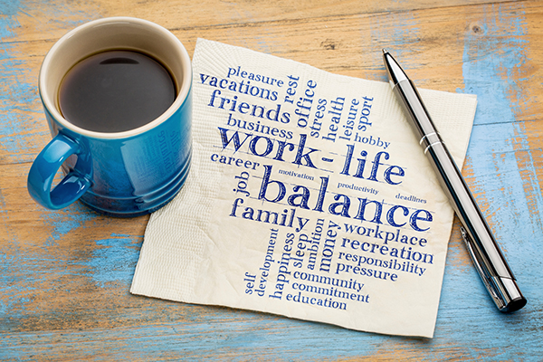 work life balance word cloud